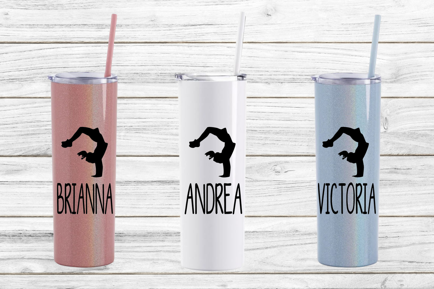 Personalized Cheer Stainless Steel Skinny Tumbler