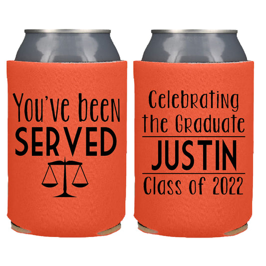 You've Been Served Graduation Screen Printed Can Cooler