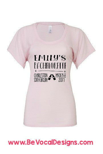 Bachelorette Party Flowy Raglan Screen Printed Tee Shirts - Be Vocal Designs