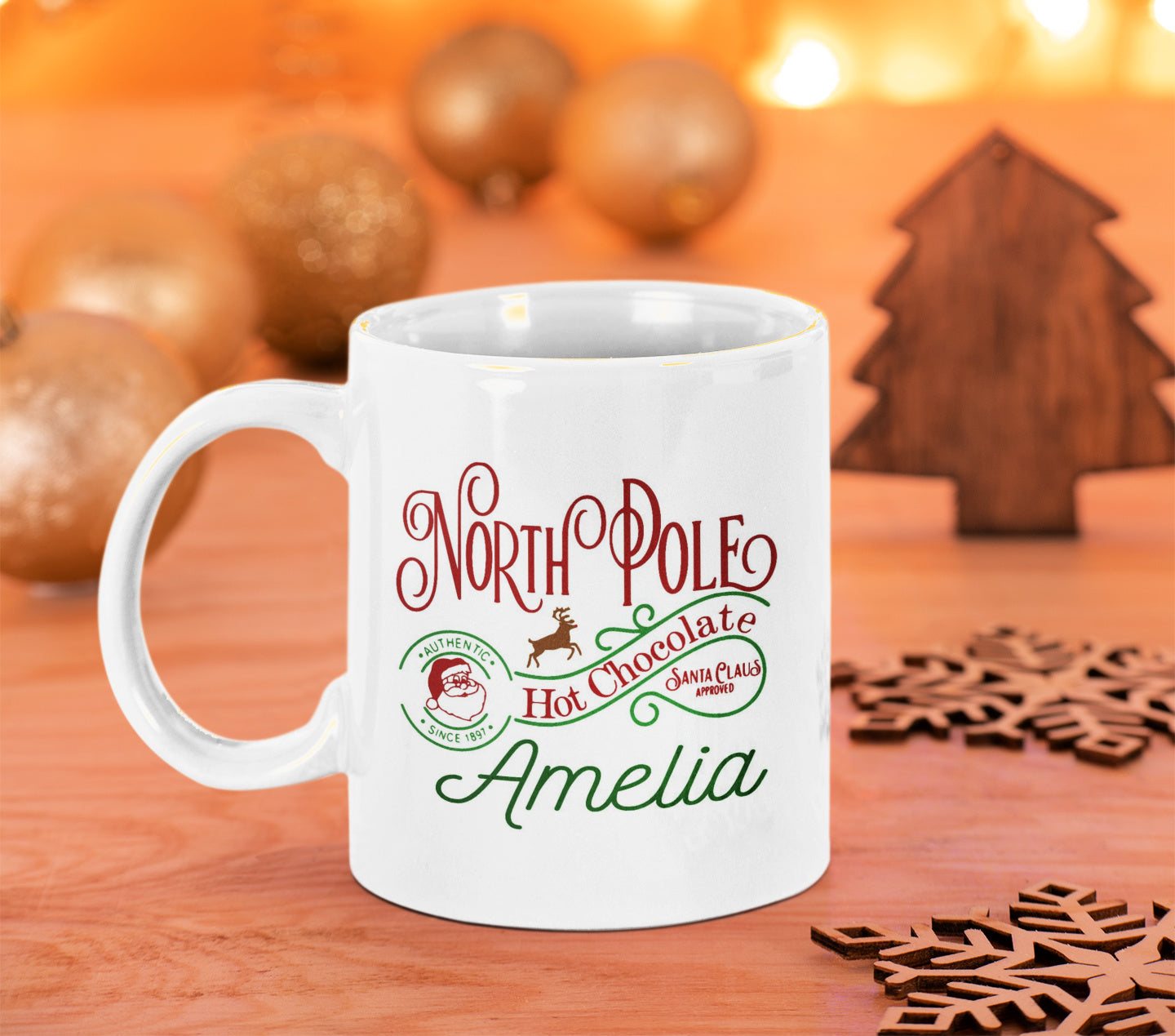 Personalized North Pole Christmas Ceramic Mug