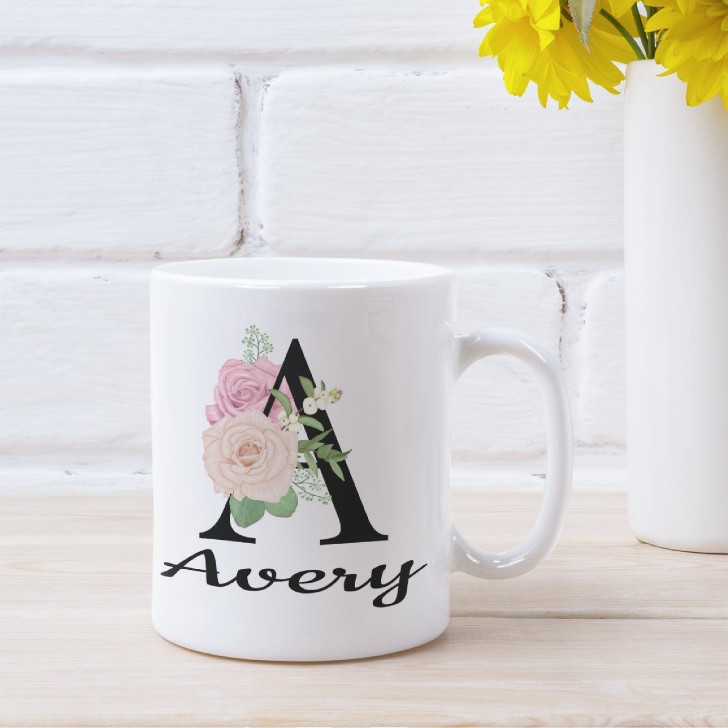 Personalized Large Letter Ceramic Mug freeshipping - Be Vocal Designs