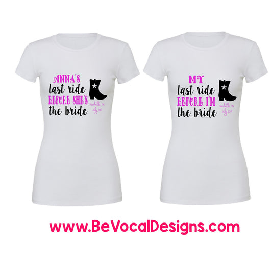 Last Ride Bachelorette party Flowy Women's Tee Shirt - Be Vocal Designs