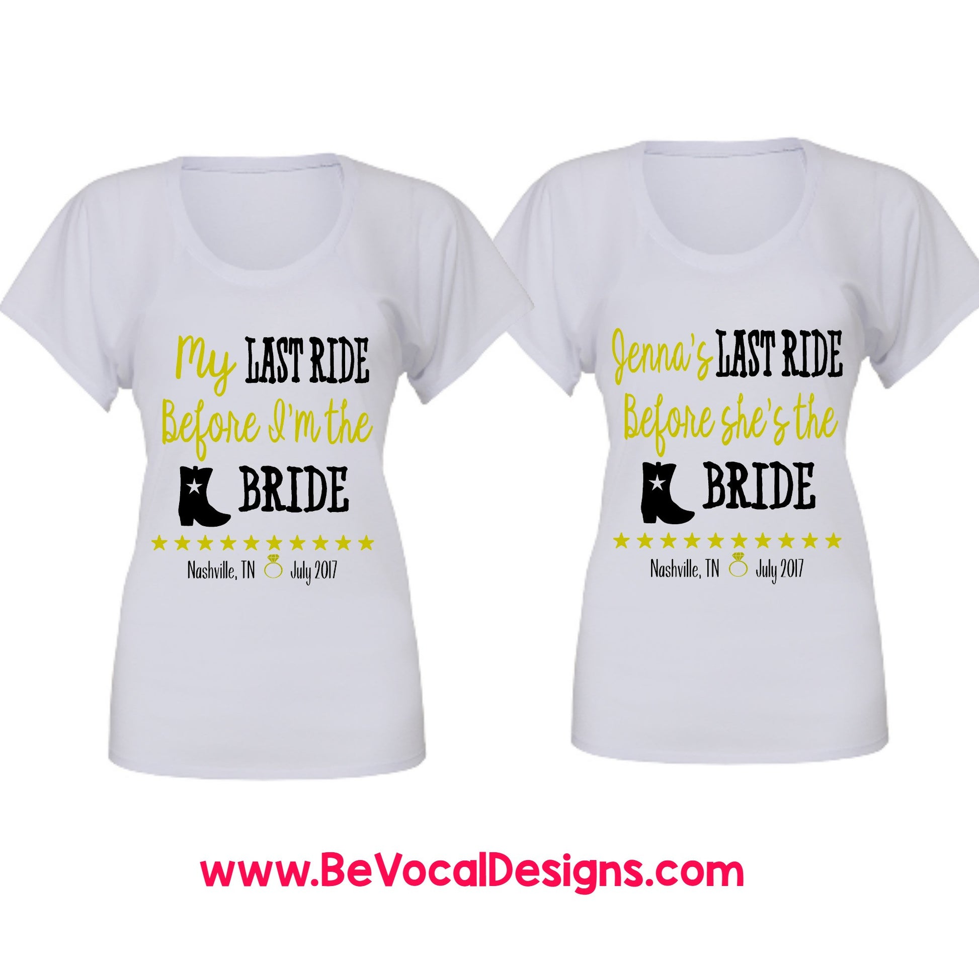 Last Ride Bachelorette party Flowy Women's Flowy Raglan Tee Shirt - Be Vocal Designs