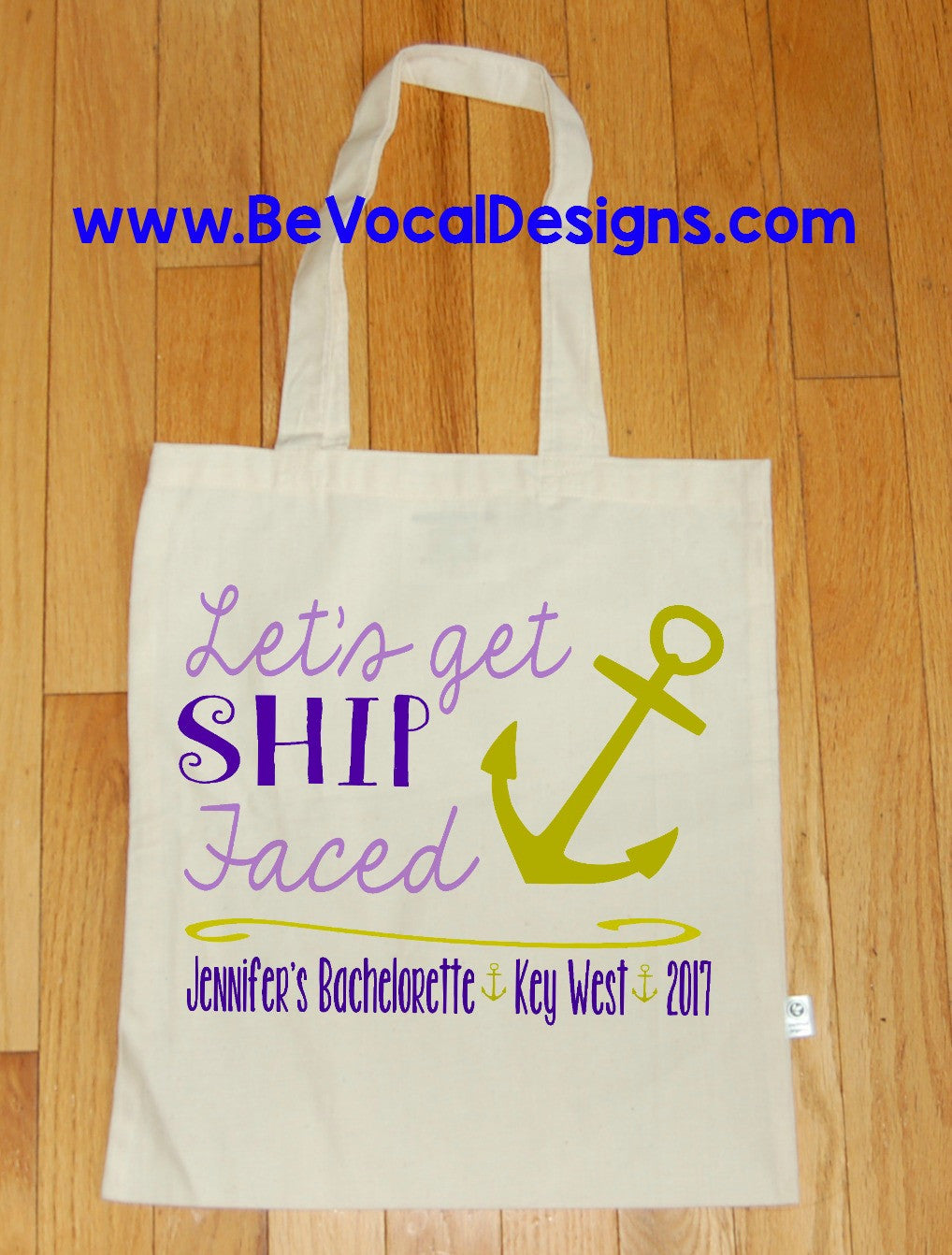 Let's Get Ship Faced Nautical Bachelorette Party Tote Bag - Be Vocal Designs