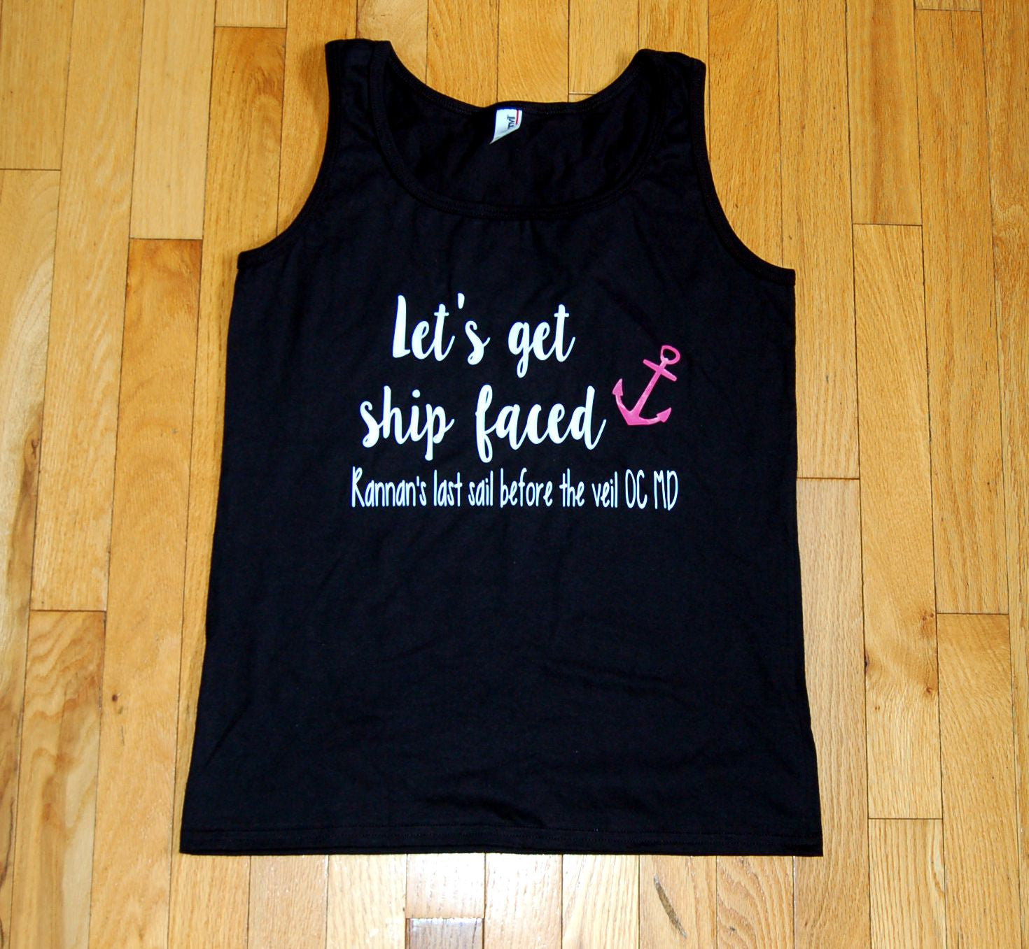 Let's Get Ship Faced Nautical Bachelorette party Fitted Tank - Be Vocal Designs