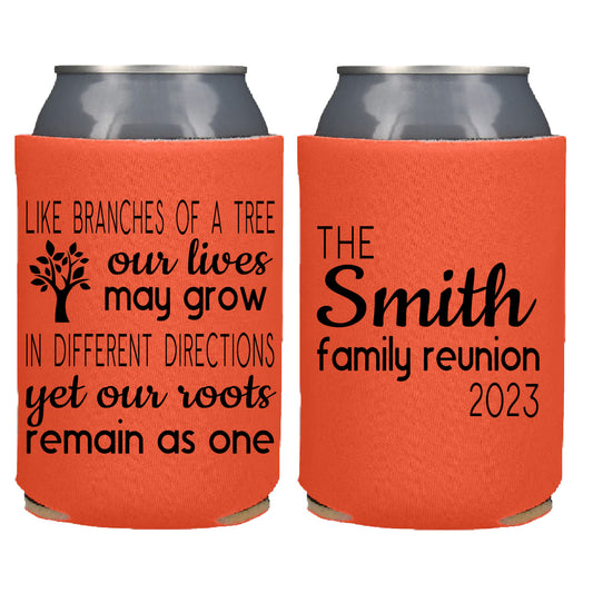 Like Branches on a Tree Family Reunion Screen Printed Can Cooler