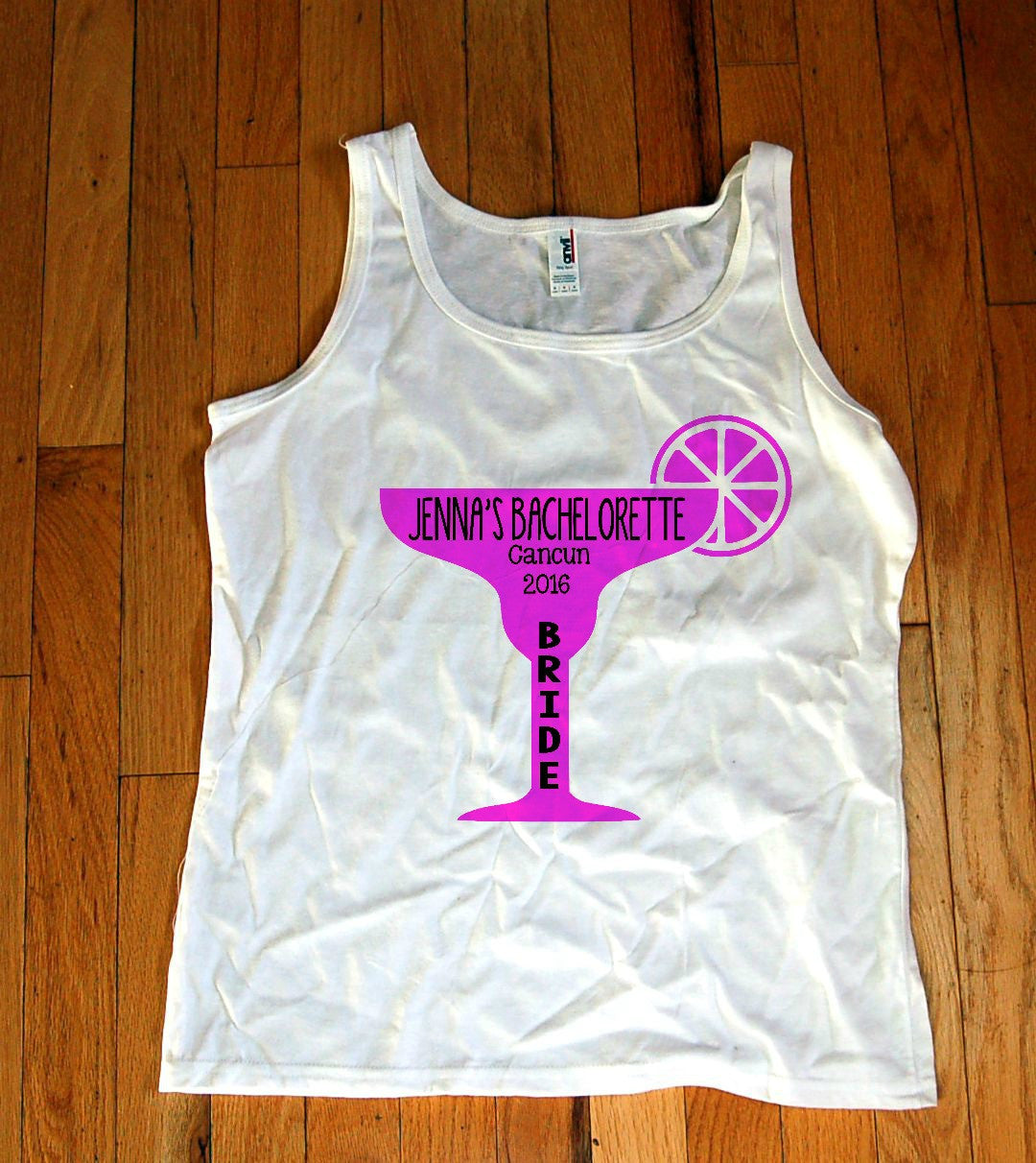 Margarita Glass Bachelorette party Fitted Tank - Be Vocal Designs