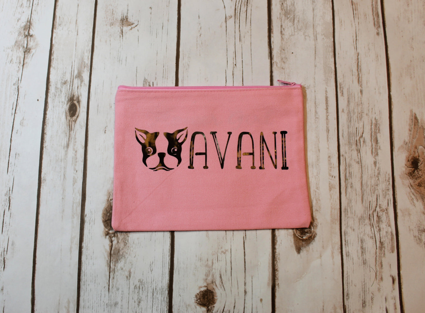 Personalized Dog Cotton Canvas Make Up Bag freeshipping - Be Vocal Designs