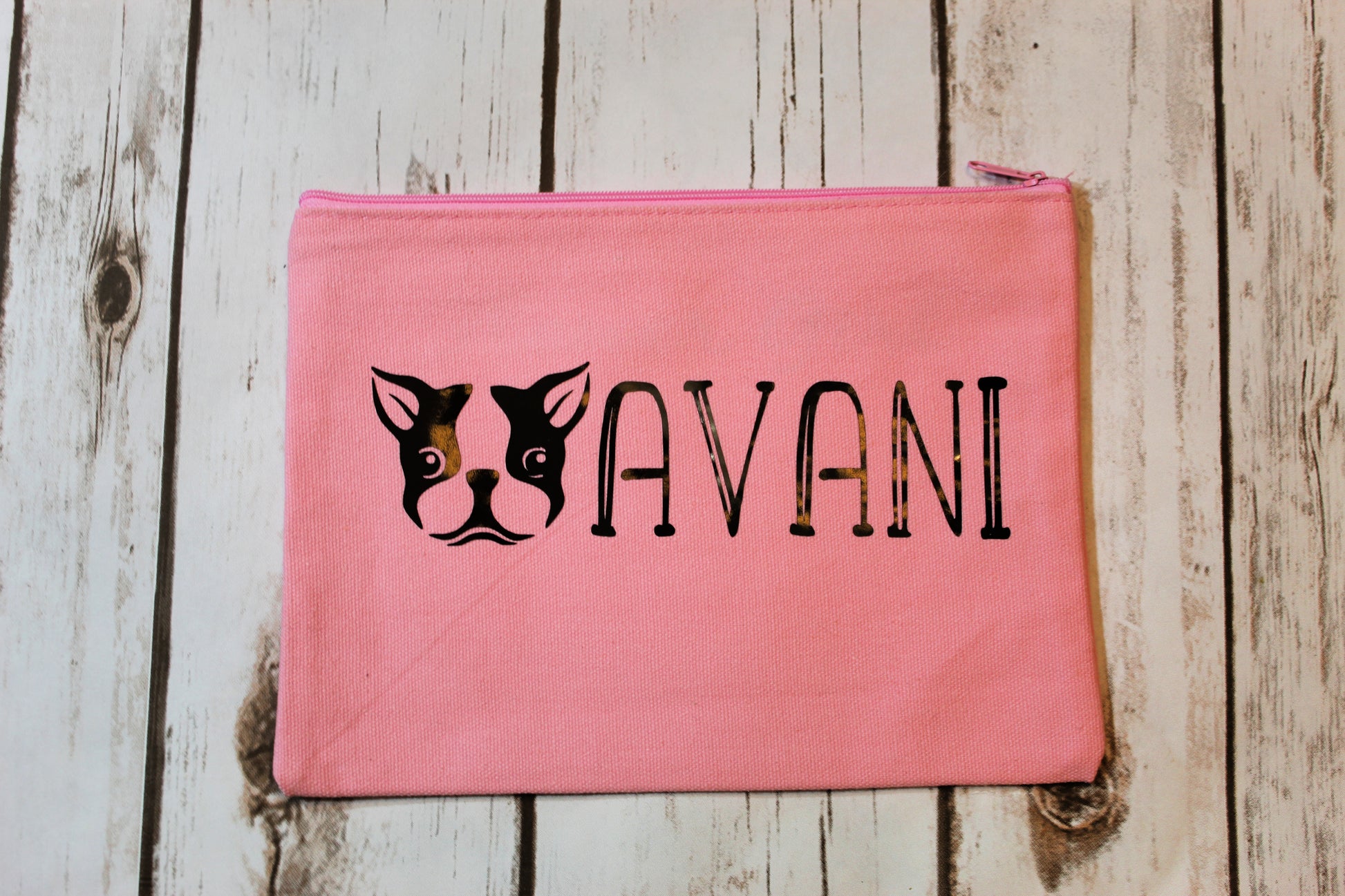 Personalized Dog Cotton Canvas Make Up Bag freeshipping - Be Vocal Designs