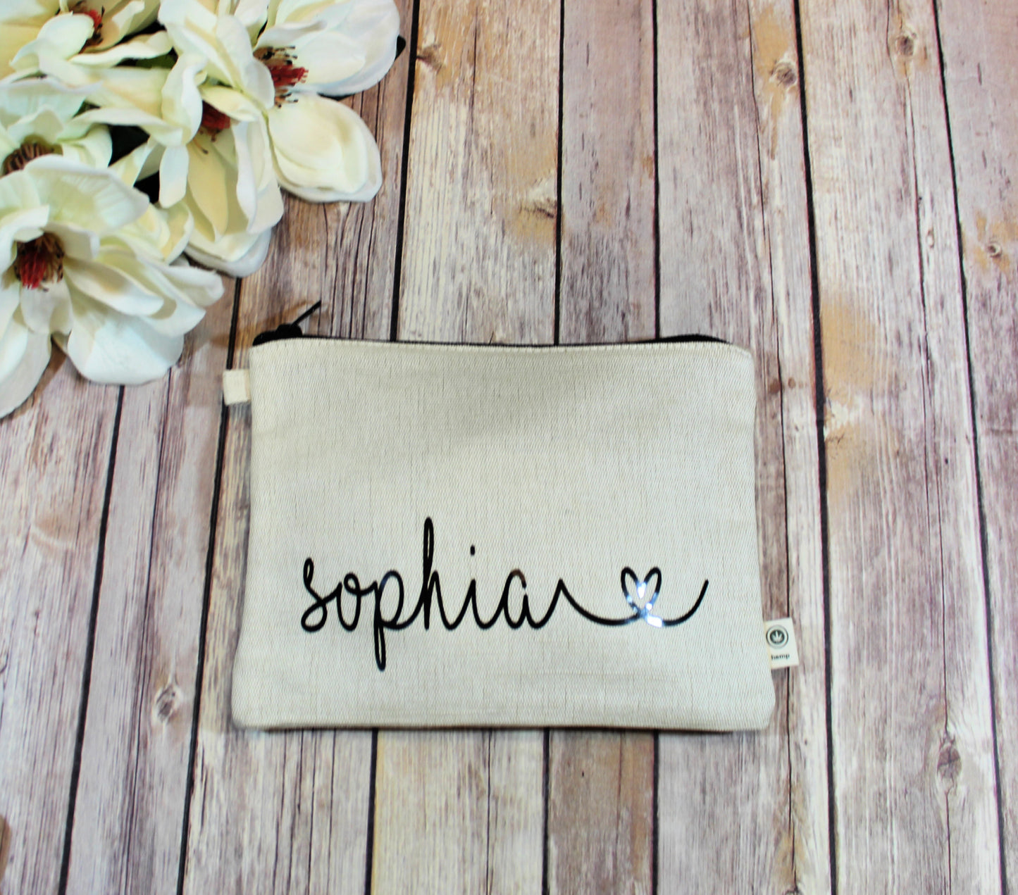 Personalized Hemp Make Up Bag freeshipping - Be Vocal Designs