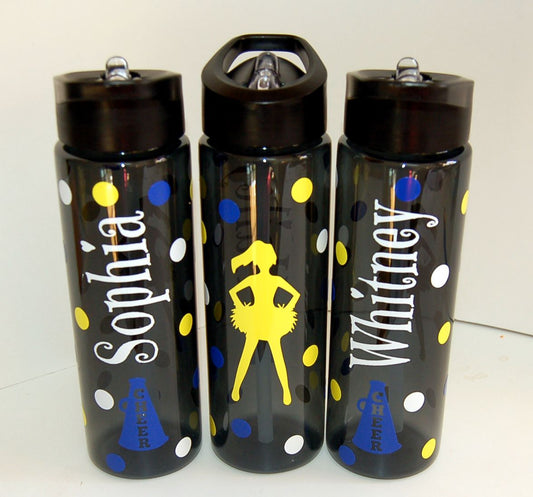 Cheer Plastic Water Bottle - Be Vocal Designs
