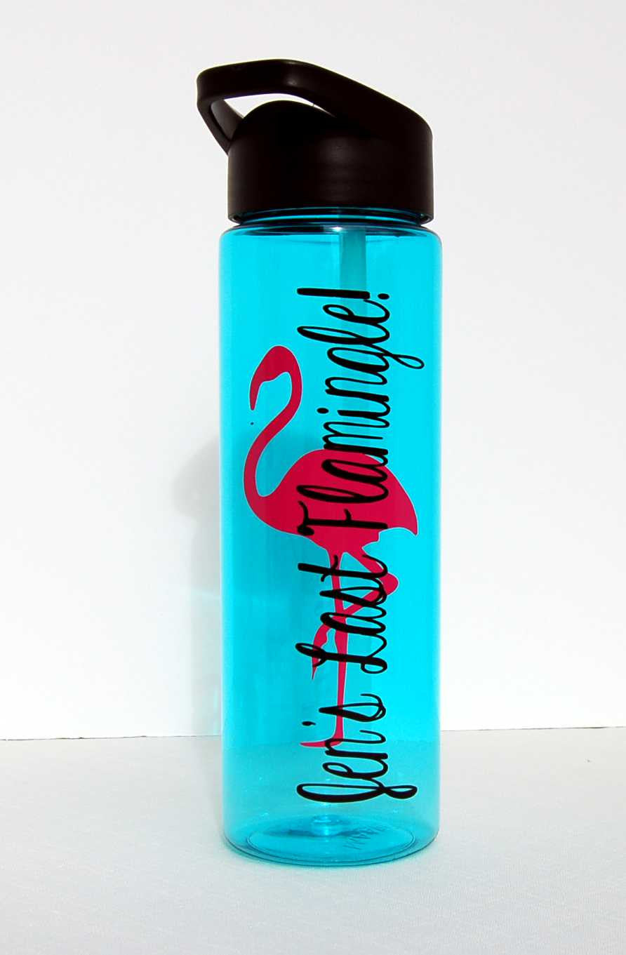 Last Flamingle Bachelorette Party Plastic Water Bottle - Be Vocal Designs