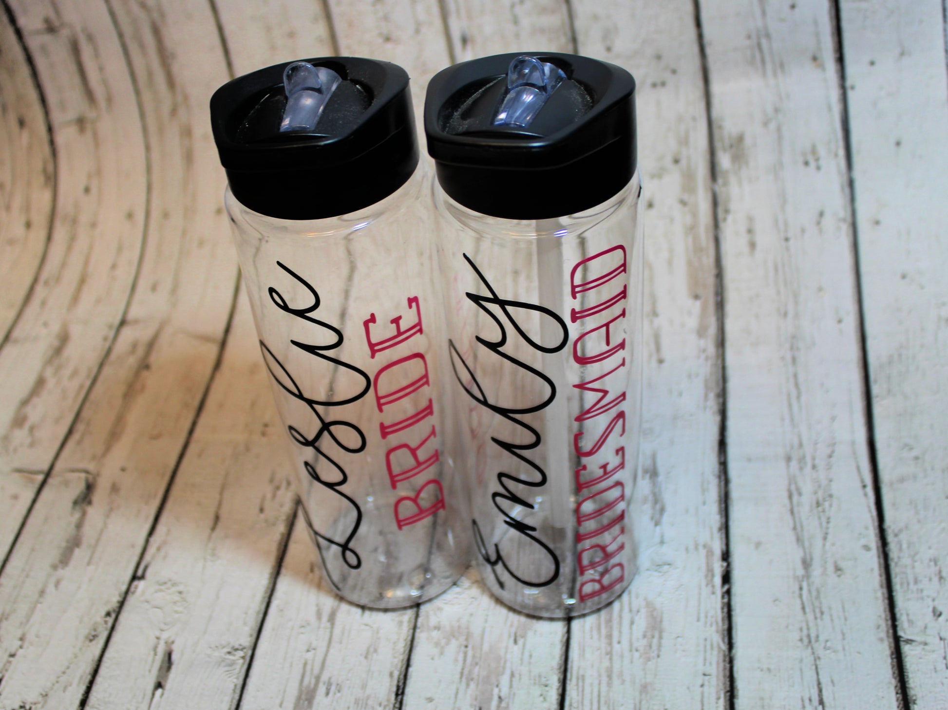 Wedding Party Plastic Water Bottle freeshipping - Be Vocal Designs