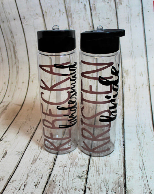 Wedding Party Plastic Water Bottle freeshipping - Be Vocal Designs