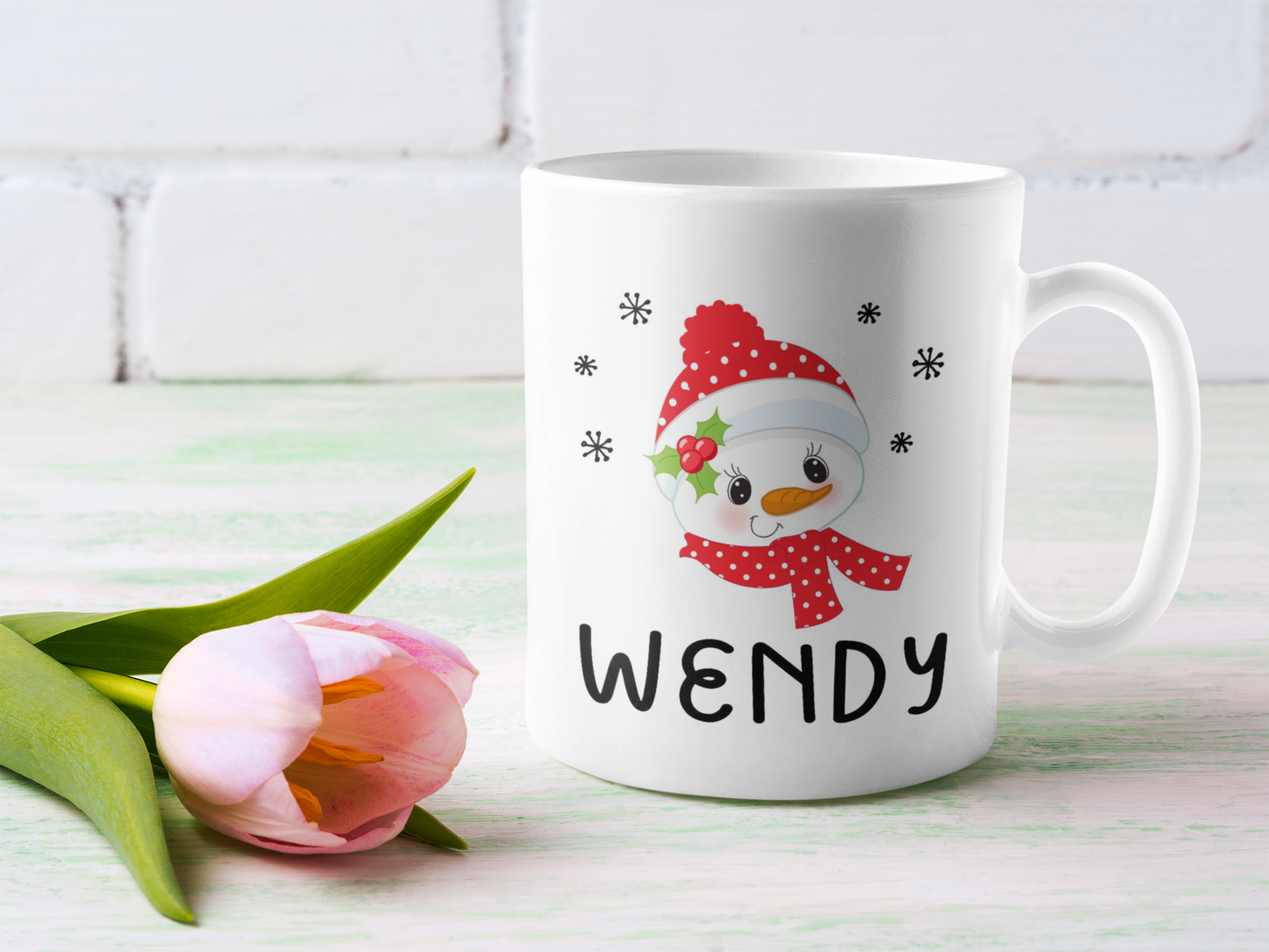 Personalized Snowman Christmas Ceramic Mug